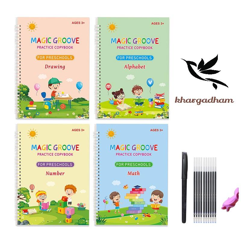 Sank Magic Practice Copybook (4 BOOKS,1 PEN,1 GRIP,10 REFILL)
